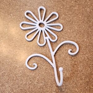 White Floral Wall Hook
